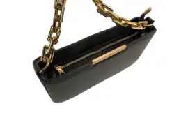 Chunky Chain Shiney Black Purse - Image 6