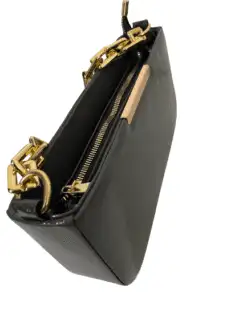 Chunky Chain Shiney Black Purse