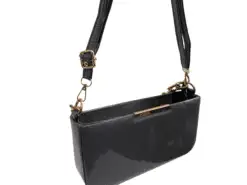 Alternative view of Chunky Chain Shiney Black Purse