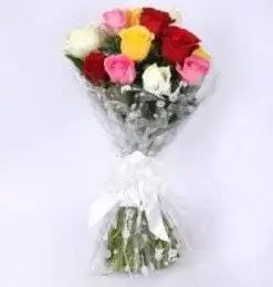 Alternative view of Colourful Roses & Cake Combo