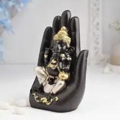 Alternative view of Black Baby Ganesha Idol