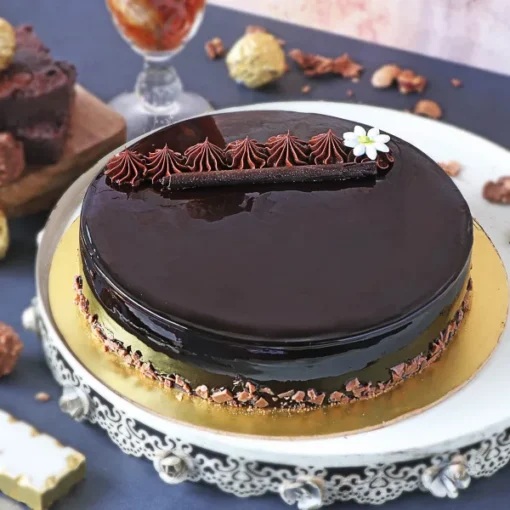 Dark Chocolate Truffle Cake