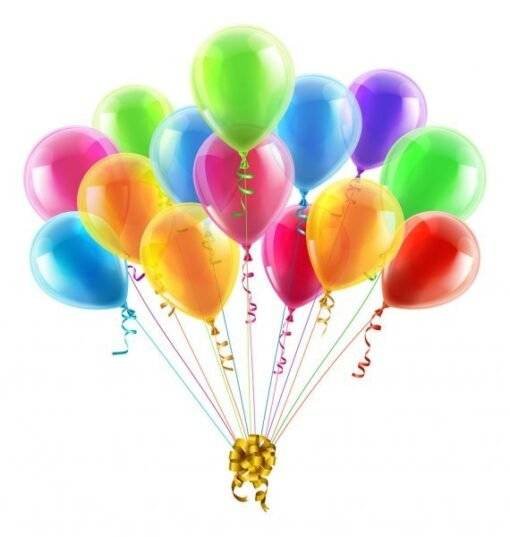 Coloured Deflated 50 Balloons