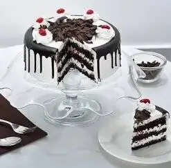 Alternative view of Birthday Black Forest Cake