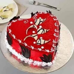 Tempting black forest in heart shape