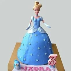 Designer Barbie Fondant  Finishing Cake