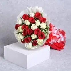 White And Red Rose For Karwa Chauth
