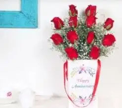 Alternative view of Happy Anniversary Roses Arrangement