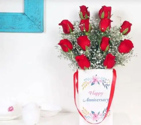 Happy Anniversary Roses Arrangement - Image 2