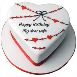 Heart Birthday Cake For Wife