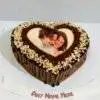 Heart Shaped Choco Forest Photo Cake