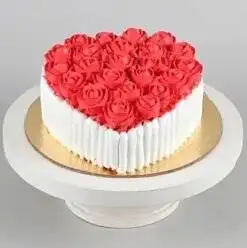 Alternative view of Hearty Roses Cake