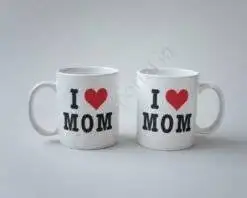 Alternative view of I Love Mom Mug