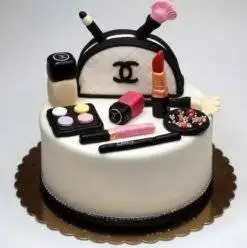 Messy Branded  Makeup Kit Cake