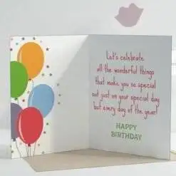 Alternative view of Peronalised Birthday Greeting