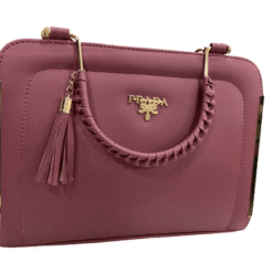 Pink coloured Hand amp Shoulder Hanging Designer Purse1