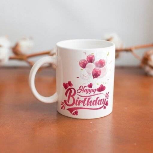 Printed Happy Birthday Coffee Mug 1