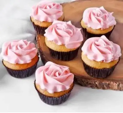 Rose Designed Delicious Cup Cakes - Image 2