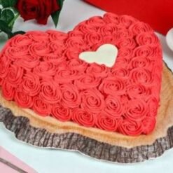 Rosy Heart In Red Velvet Flavour