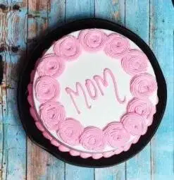 Alternative view of Rosy Strawberry Mom Cake