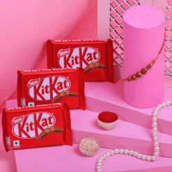 Designer Rudraksha Rakhi With Kitkat