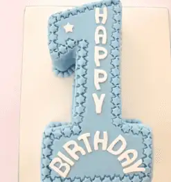 Alternative view of 1 Number Shape Cake
