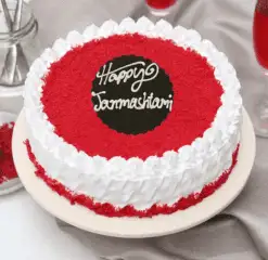 Alternative view of Red Velvet Janmashtami Cake