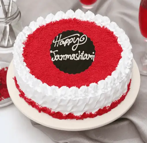 Red Velvet Janmashtami Cake - Image 2