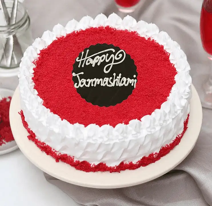 Red Velvet Janmashtami Cake - Image 2