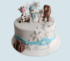 Snow Animals Cake