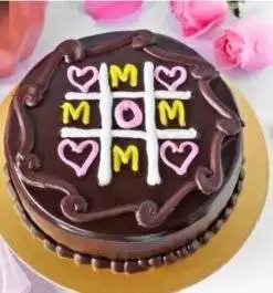 Tic Tac Toe Cake Filled with Mom's Love