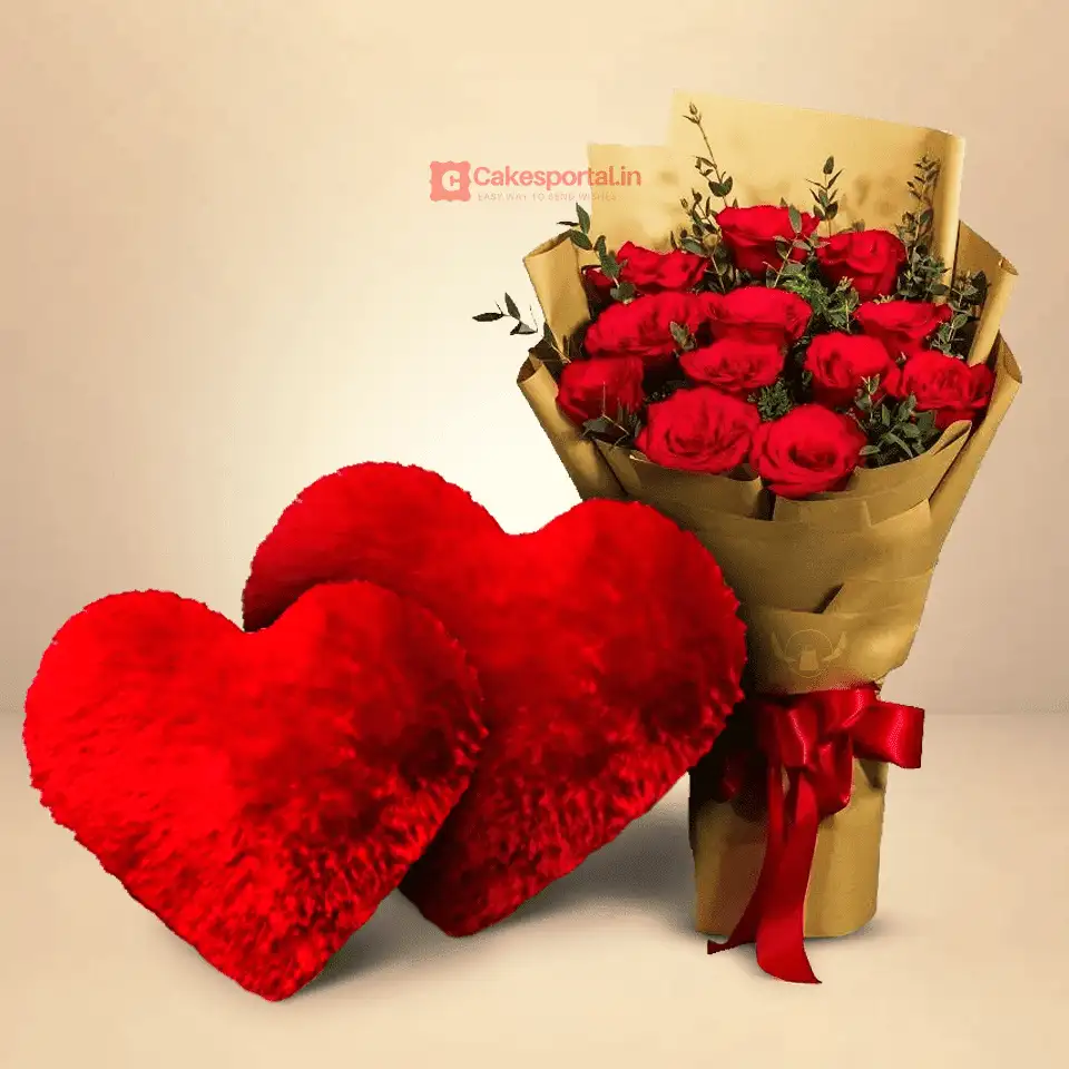Heart Set with Roses