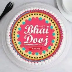 Alternative view of Bhai Dooj Cake