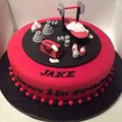 21st Gym Birthday Cake