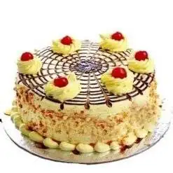 Cherries on Butterscotch Cake