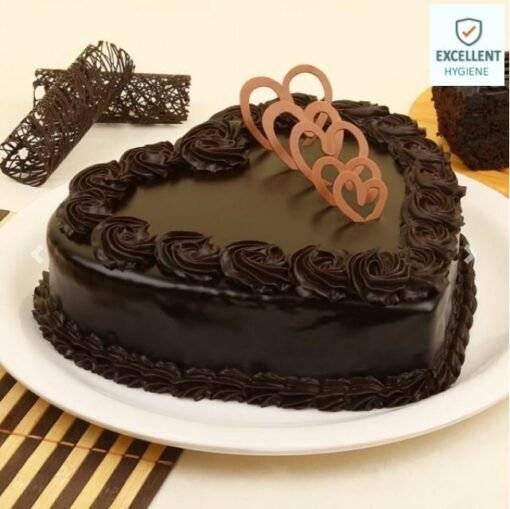 choco smooth heart cake