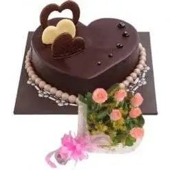 Choco Heart with Roses