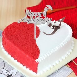 Red Velvet Anniversary Cake