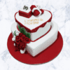 heart shap engagement cake