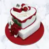 heart shap engagement cake