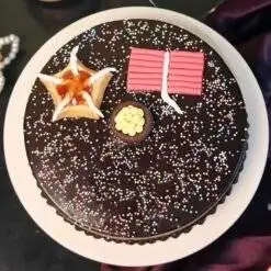 Alternative view of Decorated Diwali Cake