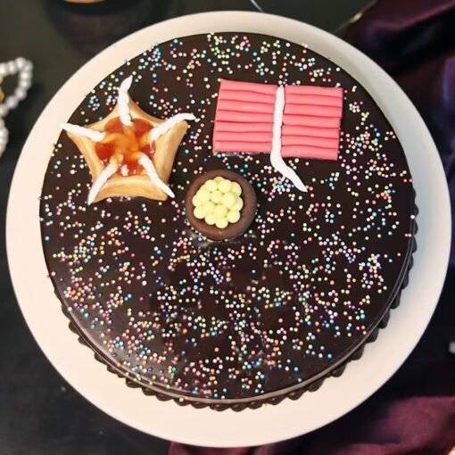 sq chocolate diwali cake cake1619choc B 0