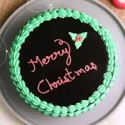 Alternative view of Merry Christmas Chocolate Cake