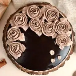 Smooth Roses Chocolate Cake - Image 2