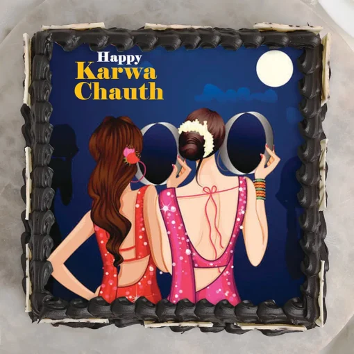 Karwa Chauth Poster Cake - Image 2