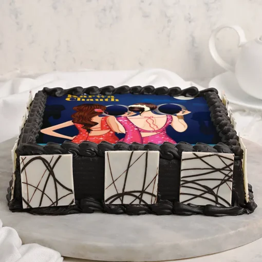 Karwa Chauth Poster Cake - Image 3