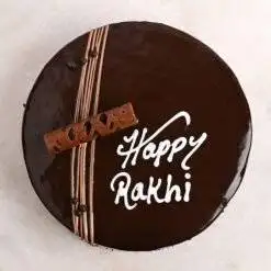 Rakhi Chocolate Truffle Cake - Image 3