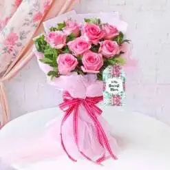 Pink Roses For Mom