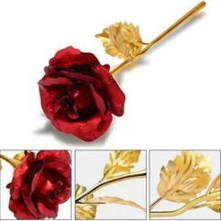 24K Golden Touch Red Rose3