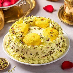 Decadent Butterscotch Rasmalai Fusion Cake